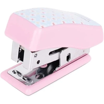 Image of Stapler,office stationary,office supplies Stapler,Less Effort Stapler,Mini Stapler, With 640 Standard Staples 12 Sheet Capacity Fits Into The Palm Of Your Hand Portable Office Home Stapler（Pink) (Col