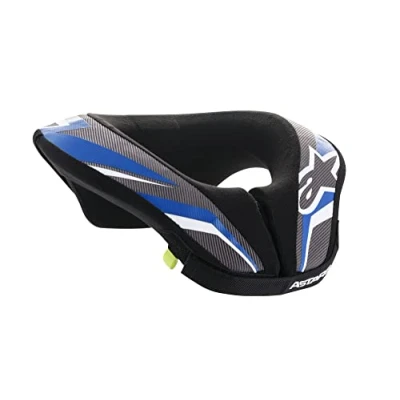 Image of Alpinestars Sequence Youth Motocross Neck Protection (Black/Blue, S) (6741018 177 S M)