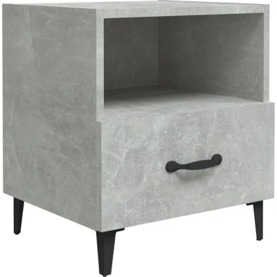 Image of vidaXL Bedside Cabinet Concrete Grey Engineered Wood