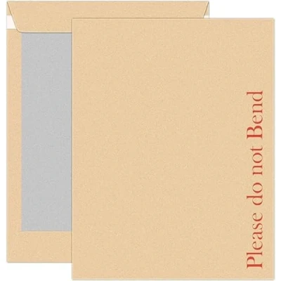 Image of SmithPackaging 20 324mm x 229mm A4 C4 Manilla Hard Board Backed Envelopes Do Not Bend Envelope Pack of
