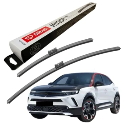 Image of Silbak Windscreen Wipers, fits for VAUXHALL MOKKA (11/2020 ONWARDS) Front Wiper Blades, 600mm/400mm