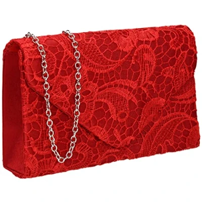 Image of SwankySwans Women&#039;s Rachel Clutch Bag, Red