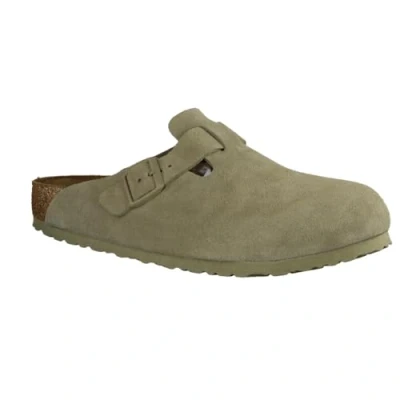 Image of Birkenstock Boston Unisex Mules, Size: 5, Faded khaki shoes