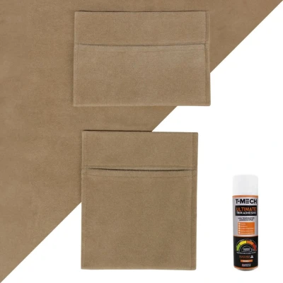 Image of MonsterShop Beige Van Carpet Lining Storage Pouches and Adhesive Glue