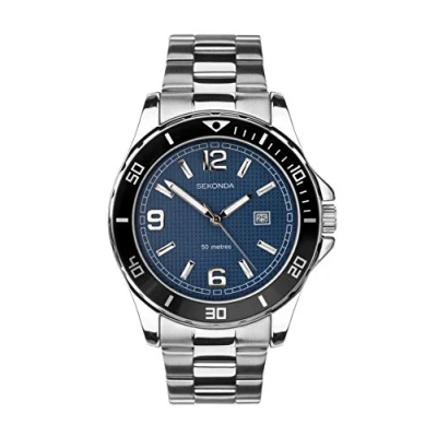 Image of SEKONDA Mens Analogue Classic Quartz Watch with Stainless Steel Strap 1512.27