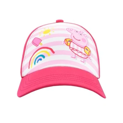 Image of Peppa Pig Hat Summer Hats for Kids Rainbow Girls Baseball Cap Girls’ and Caps One Size Pink