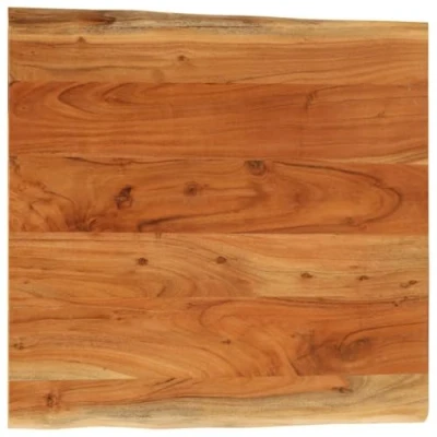 Image of vidaXL Table Top 60x60x3.8 cm Rectangular Solid Acacia Wood Live Edge Easy Clean Surface Unique Grain Variations Home/Commercial Use