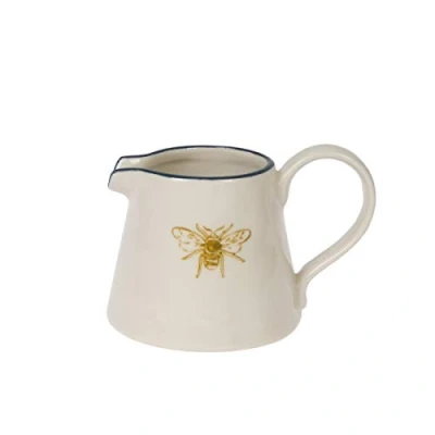 Image of Sophie Allport Bees Mini Stoneware Jug, Dishwasher &amp; Microwave Safe, Sauce, Milk or Cream Jug (150ml)