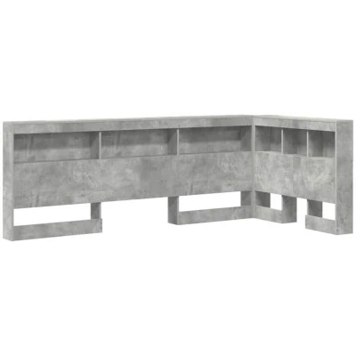 Image of vidaXL Storage Headboard Concrete grey 90 cm Engineered wood