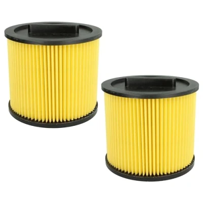 Image of Set 2x Replacement Filters compatible with Thomas Powerpack 1630 se Vacuum Cleaner Cartridge Filter, paper / plastic Vhbw