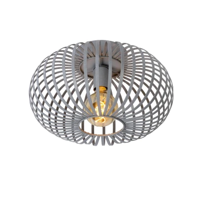 Image of Manuela Vintage Flush Ceiling Light Ø 39.5cm 1xE27 Grey