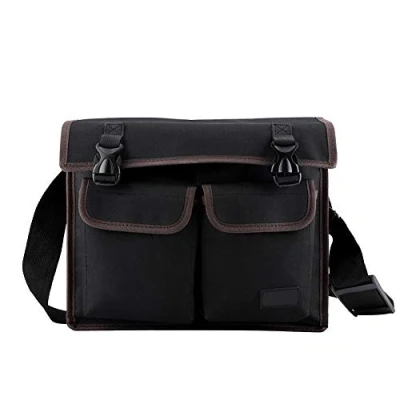 Image of Tools Shoulder Bag Wear resistant Vertical Pockets Thickened Oxford Cloth Storage with Adjustable Strap and Handle for Electrician Engineers Plumber Mechan