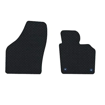 Image of Nicoman Hex Fully Tailored Car Mats Fit (2007 2016 Tiguan MK1) (Front Set 2 Piece,Black)