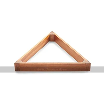 Image of Peradon 15 Ball Wooden Snooker Triangle Mahogany for 2 inch balls
