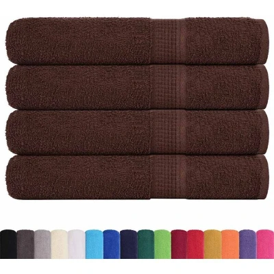 Image of vidaXL Sauna Towels 4 pcs Brown 80x200 cm 360 gsm 100% Cotton