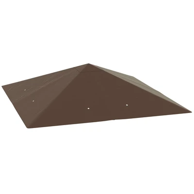Image of Outsunny 3 x (m) Gazebo Canopy Replacement Cover with Drain Holes Brown