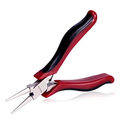 Image of SPEEDWOX Micro Round Nose Pliers 4 1/2 Inches Wire Looping Fine Ultra Tapered Jaw Precision Needle with Spring Mini Functional Jewelry Making Tool Craft Beading
