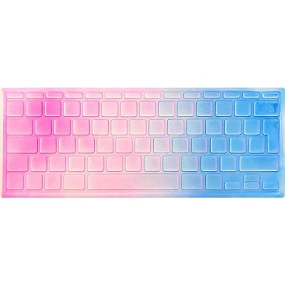 Image of FINDING CASE EU/UK Keyboard Cover Compatible Older Apple Macbook Air 11 inch A1370/A 1465(2015/2014/2013/2012/2011/2010release) Waterproof Adhesive Protective Silicone Skin Rainbow