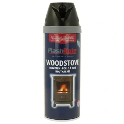 Image of Plasti kote 26030 Wood Stove Twist and Spray ,Black,400ml