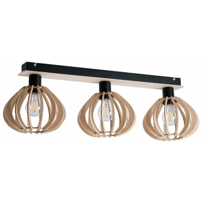 Image of Nicoleta Ceiling Spotlight Bar Black, 62cm, 3x E27