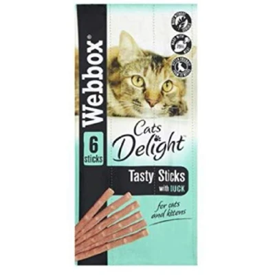 Image of TASTY STICKS DUCK CAT TREATS 30G/6 PACK REWARD DELIGHT KITTEN (1X)