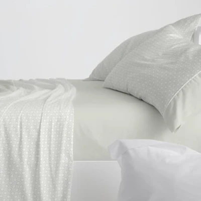Image of Burrito Blanco Bed Sheet Set 90 cm 100% Cotton Design 624 Mint Colour (90 x 190/200 cm)