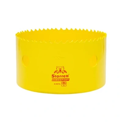Image of Starrett Deep Cut Hole Saw DCH0400 Heavy Duty Bi Metal with Extra Cobalt HSS Teeth For Metals Wood Cast Iron Fibreglass Plastic Materials 102mm