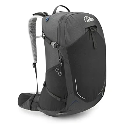 Image of Lowe Alpine AirZone Trek Backpack for Day or Short Hikes, 28 Liter, Black