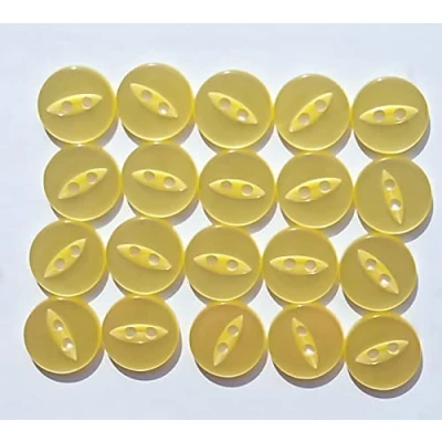 Image of HolmeCraft Pack of 20 Lemon fisheye Baby Buttons 11mm
