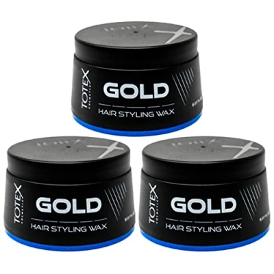 Image of Totex Hair Styling Gold Wax Strong Hold Perfect Scent. Shiny Texture Finish Defining New Formulation Paste For Men &amp; Woman 150 ml (Pack Of 3)