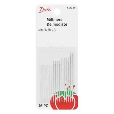 Image of Dritz 56M 39 Milliners Hand Needles, Size 3/9 (16 Count)