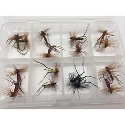 Image of BestCity Fly Fishing Flies HOPPERS 16 Selection + FREE BOX Size 12