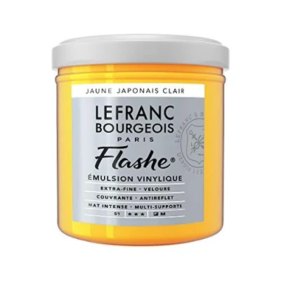 Image of Lefranc Bourgeois Emulsion, Acrylic, Vinyl Paint, Japanese Yellow Light, 125 ml (Pack of 1)