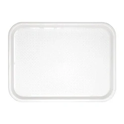 Image of Olympia Kristallon Polypropylene Fast Food Tray White Medium 415mm