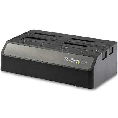 Image of StarTech.com 4 Bay USB 3.1 to SATA Hard Drive Docking Station, 10Gbps Dock, External 2.5/3.5&quot; III SSD/HDD Hot Swap, Top Loading (SDOCK4U313)