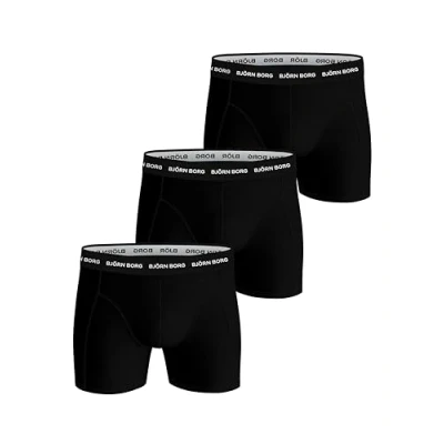 Image of Björn Borg Shadeline Sammy Shorts 3 PACK Pants, Men&#039;s, Size: XXL, Black beauty