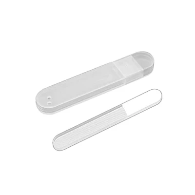 Image of EasyULT Professional Nail File, Glass File with Case, Premium Double Sided Etched Files, Bona Fide Beauty Fingernail for Natural Nails, Washable