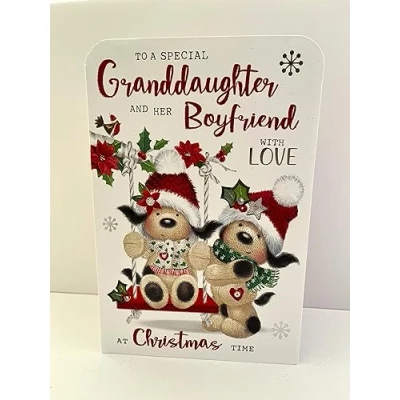 Image of Jonny Javelin Special Granddaughter And Boyfriend Christmas Card