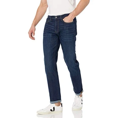 Image of Amazon Essentials Men&#039;s Slim Fit High Stretch Jean, Dark Wash, 34W / 34L
