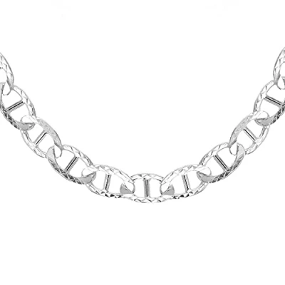 Image of Tuscany Silver Men&#039;s Sterling 5.2 mm Diamond Cut Rambo Chain Necklace of Length 51 cm/20 Inch