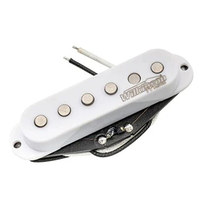 Image of Wilkinson Vintage Tone Alnico 5 Single Coil Pickup for Strat Style Guitar Bridge, White