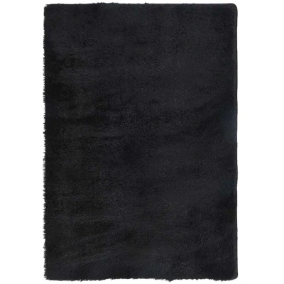 Image of vidaXL Shaggy Rug High Pile NAVARRA Black 200x290 cm Polyester