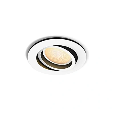 Image of Philips Hue Milliskin White Ambiance Recessed LED Smart Ceiling Spotlight [GU10 Spot] with Bluetooth, Works Alexa, Google Assistant and Apple Homekit