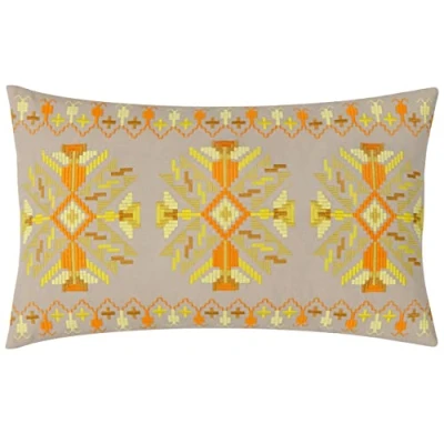 Image of furn. Kalina Feather Filled Cushion,Yellow,35 x 60cm