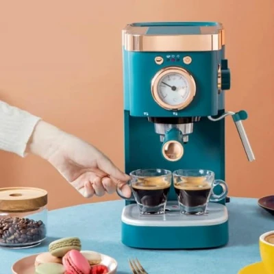 Image of TRTDYFKH Semi Automatic Italian Coffee Maker Machine With Steam Milk Frother, 20Bar Cappuccino Latte Mocha Espresso Home Mini Fancy Foam