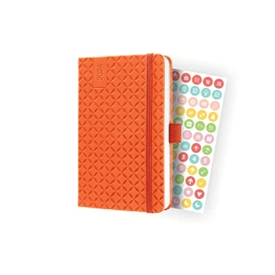 Image of SIGEL J4118 Jolie Weekly planner 2024, hardcover, 9,5 x 15 cm, 174 pages, Orange