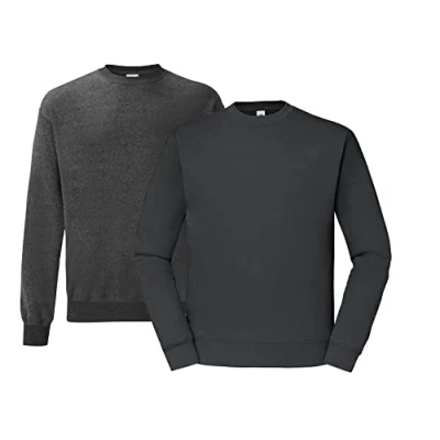 Image of Fruit of the Loom Men&#039;s sweatshirt set, 1 x Dark Heather, Graphite &amp; Hlkauf Block, XL
