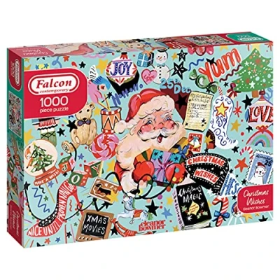 Image of Jumbo, Falcon Contemporary Christmas Wishes, Jigsaw Puzzles for Adults, 1000 Piece