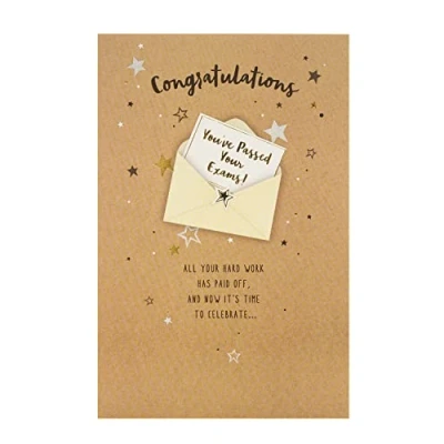 Image of UK Greetings Congratulations on your Exams Card Passed card, Multi (666312 0 1)