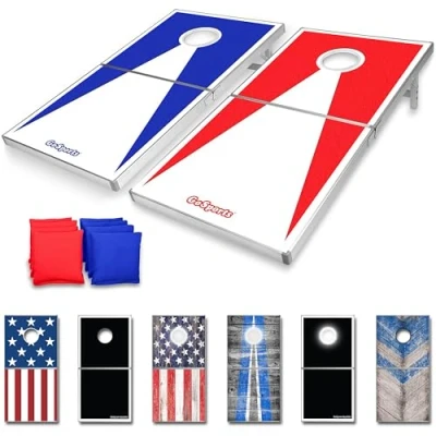 Image of GoSports Classic Regulation Size Cornhole Set Includes 8 Bean Bags &amp; Rules